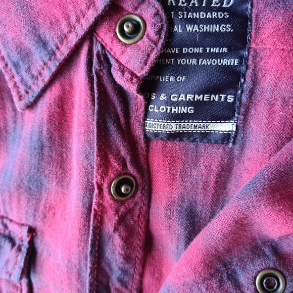 SCOTCH & SODA Mens Small Luxury Quality Pink Check Long Sleeve Plaid Shirt - Picture 9 of 16